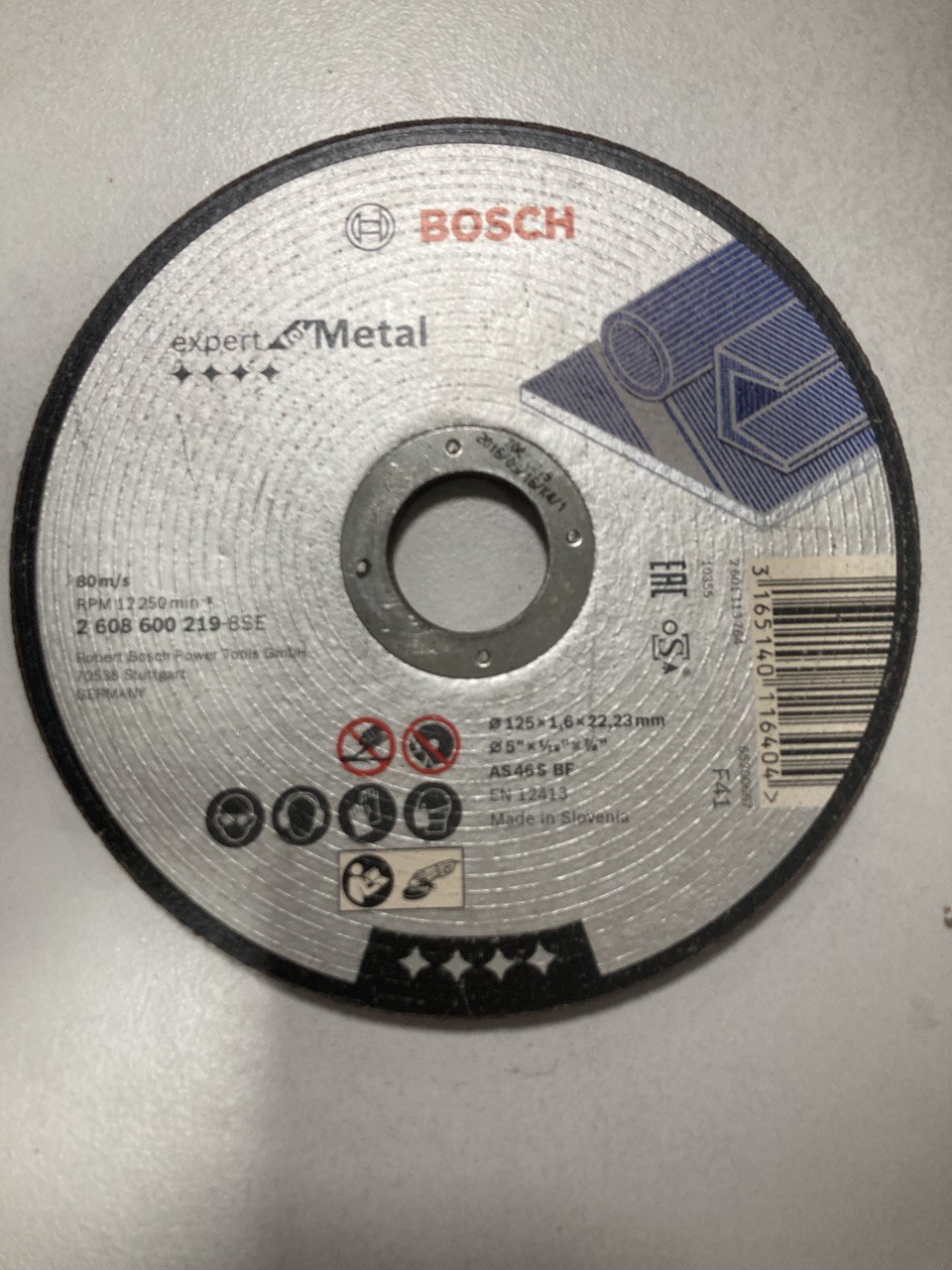 Круг отрезной по металлу 125*1,6 BOSCH 